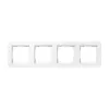 Gira Cover Frame 0214150, 4-Gang, Gira E1, Pure White, Glossy
