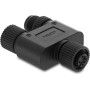 Delock 60855 M12 Y-splitter A-coded 4 pin, 1 x female to 1 x female and 1 x male