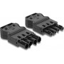 Delock 64381 installation connector GST18 compatible, 4-pole, screw terminal, black (1 set)