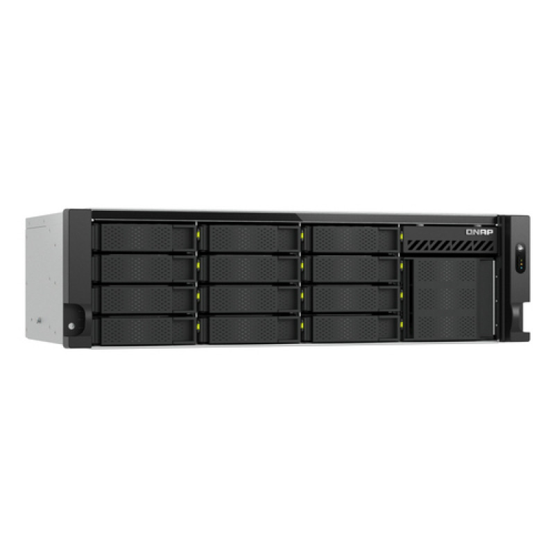 QNAP TS-h1655XeU-RP-8G 16-bay Shallow Rack NAS, 8 GB RAM, 2x 10GbE, Redundant PSU