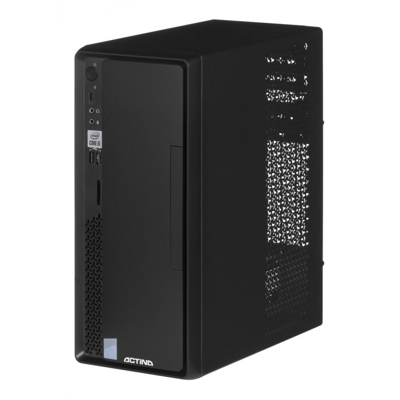 Actina Prime i3-12100 Mini Tower PC, Intel Core i3-12100, 8 GB DDR4 RAM, 512 GB SSD, Windows 11 Home, Black