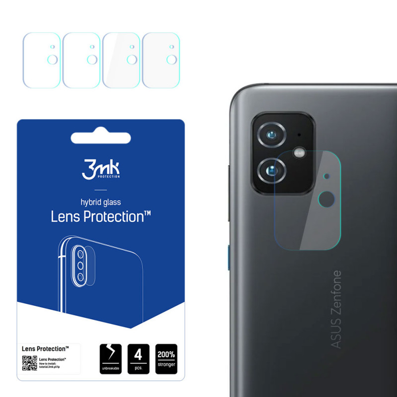 3MK Lens Protection Asus Zenfone 8 camera lens protector glass (4 pcs)