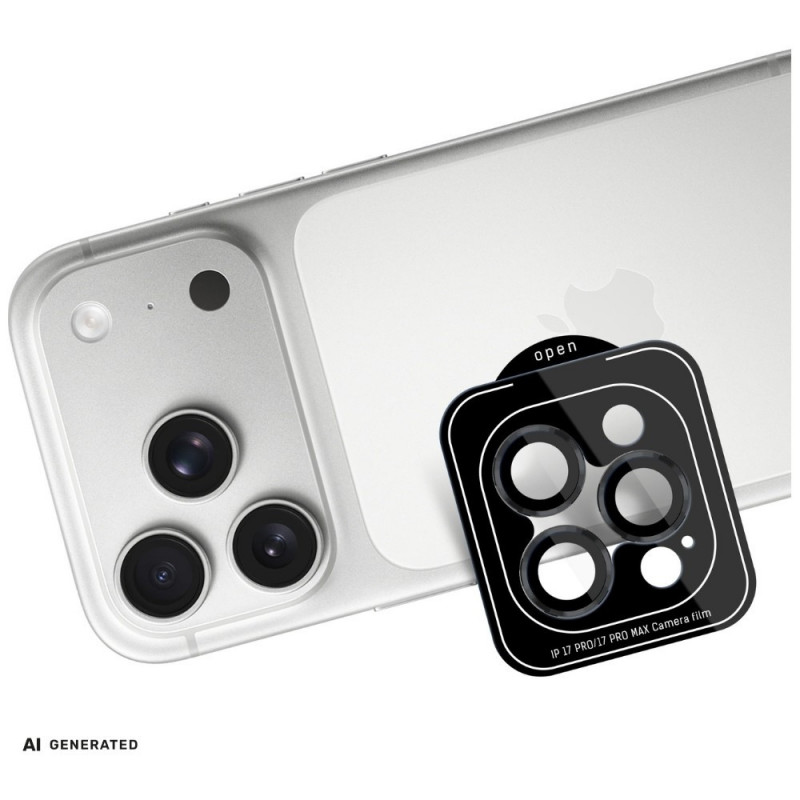 3MK Lens Protection Pro Apple iPhone 18 Pro / 18 Pro Max camera lens protector, tempered glass, Black