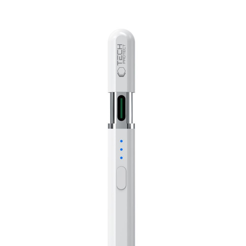 Tech-Protect Digital Magnetic Stylus Pen 3 for Apple iPad, White