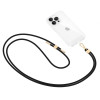 Tech-Protect C2S Rope Crossbody Strap, Black/Gold