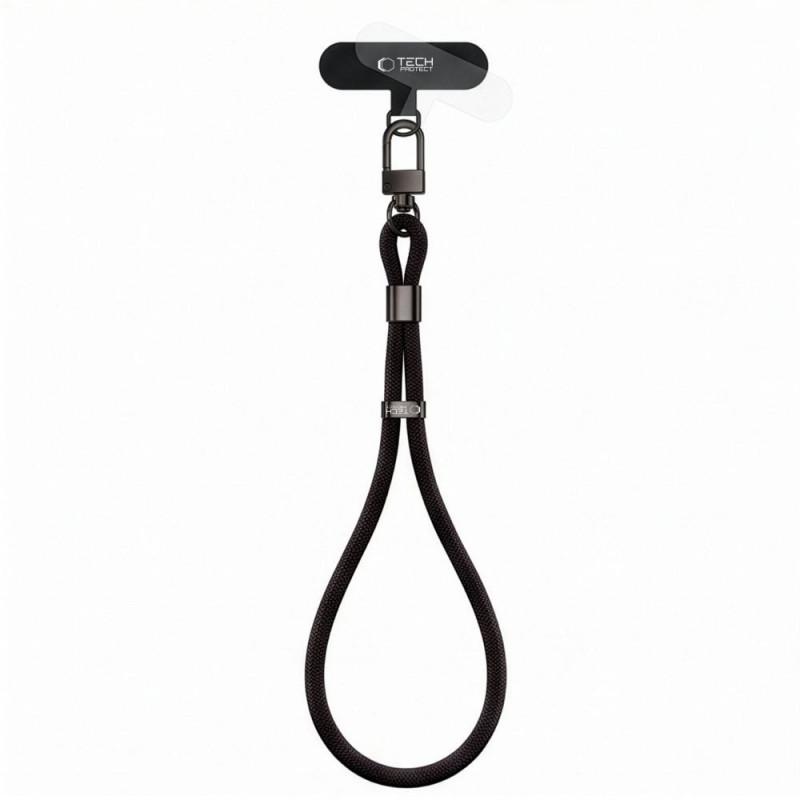 Tech-Protect C11S Rope Wrist Strap for Phone, Obsidian Black