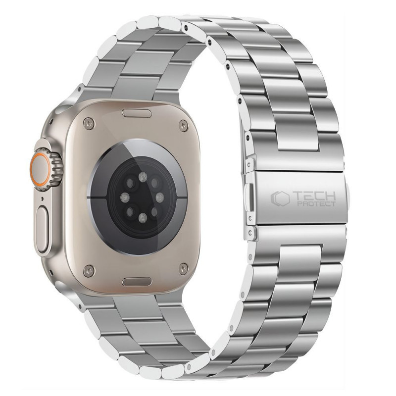 Tech-Protect Stainless stainless steel band for Apple Watch 8 / 9 / 10 / 11 / 12 / SE / Ultra (44 / 45 / 46 / 49 mm), Silver