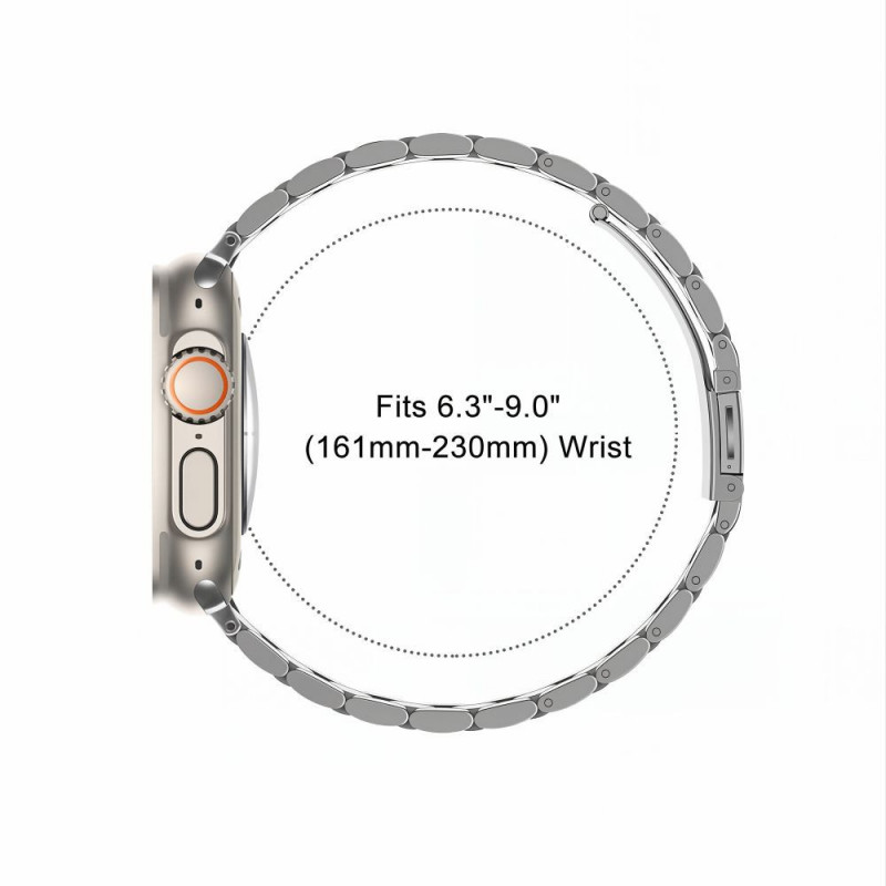 Tech-Protect Stainless stainless steel band for Apple Watch 8 / 9 / 10 / 11 / 12 / SE / Ultra (44 / 45 / 46 / 49 mm), Silver