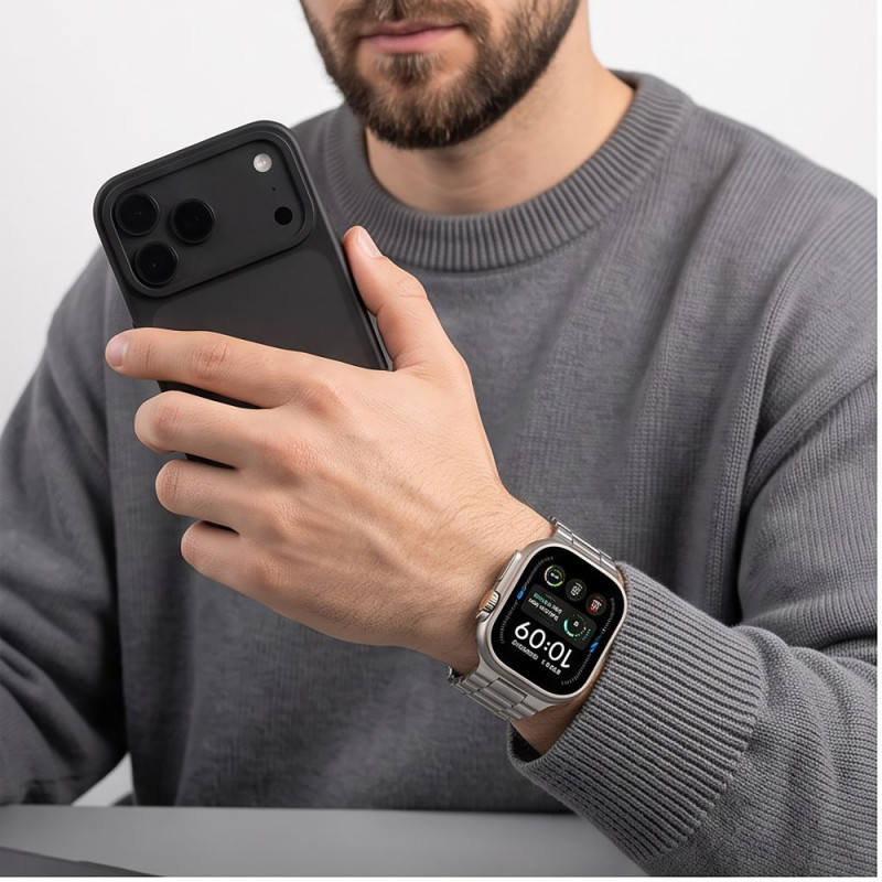 Tech-Protect Stainless stainless steel band for Apple Watch 8 / 9 / 10 / 11 / 12 / SE / Ultra (44 / 45 / 46 / 49 mm), Silver