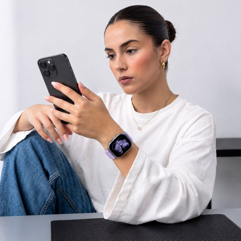Tech-Protect NylonLoop band for Apple Watch 8 / 9 / 10 / 11 / 12 / SE (40 / 41 / 42 mm), Purple