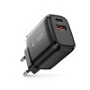 Tech-Protect NCA20 USB-A / USB-C wall charger PD 20W / QC3.0, Black