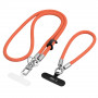 Tech-Protect C10S Rope Crossbody & Wrist Phone Strap Set, Orange/Titanium