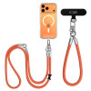 Tech-Protect C10S Rope Crossbody & Wrist Phone Strap Set, Orange/Titanium