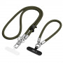 Tech-Protect C10S Rope Crossbody & Wrist Phone Strap Set, Olive Green/Titanium