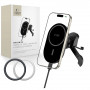 Tech-Protect MM15W-V6 Magnetic MagSafe Stable Vent Car Mount with 15W Wireless Charger, Black
