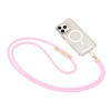 Tech-Protect C7S Rope Crossbody Strap, Baby Pink/gold