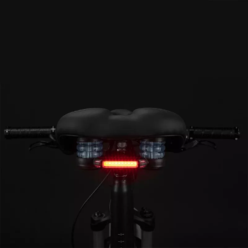 Rockbros 38218916002 MTB Bicycle Saddle with Lamp, black