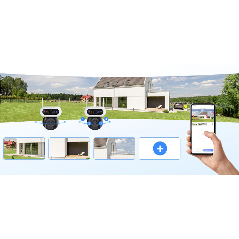 Ezviz C90f Triple 3K (5MP+5MP+5MP) IP camera, Wi-Fi