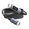 Ugreen L530 USB-C to USB-C cable, PD 240 W, 480 Mbps, with display, 2 m, black