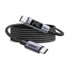 Ugreen L530 USB-C to USB-C cable, PD 240 W, 480 Mbps, with display, 2 m, black