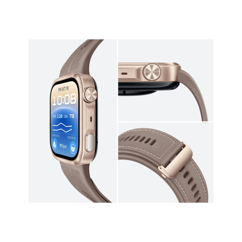 Huawei Watch D3 (Riva-B19) Smartwatch, 46 mm, Mocha Gold/Sand
