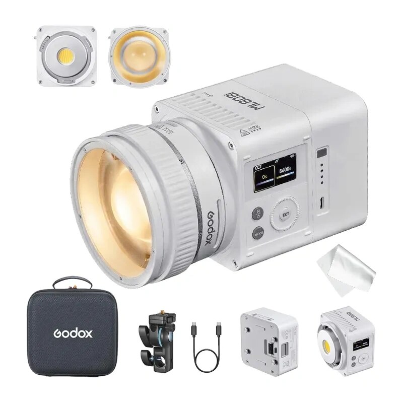 Godox ML80Bi LED Video Light, Bi-Color 2800-6500 K, CRI 96