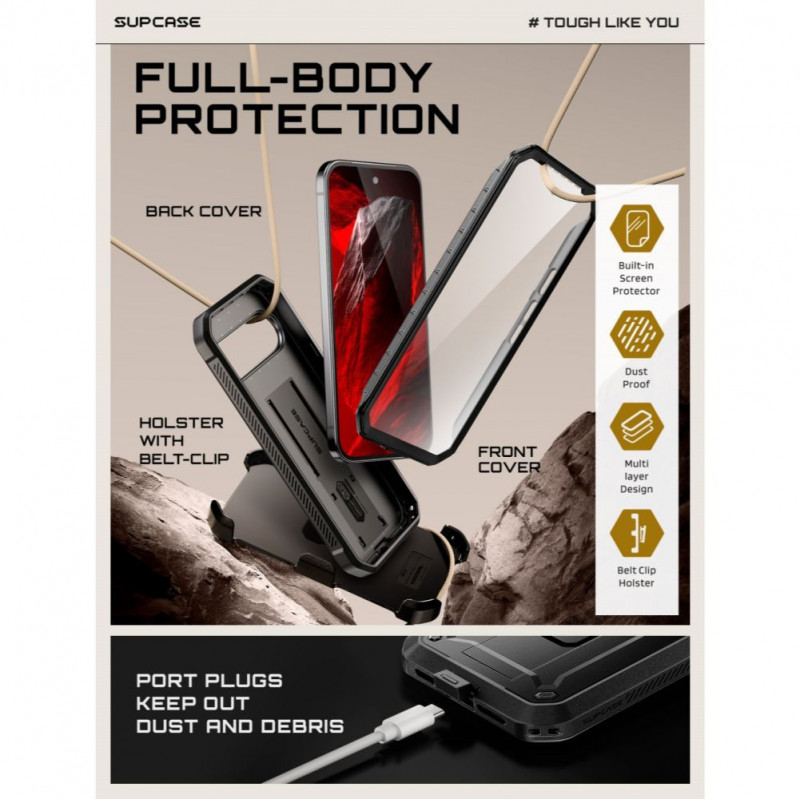 Supcase Unicorn Beetle Pro Case for Google Pixel 11 Pro, Black
