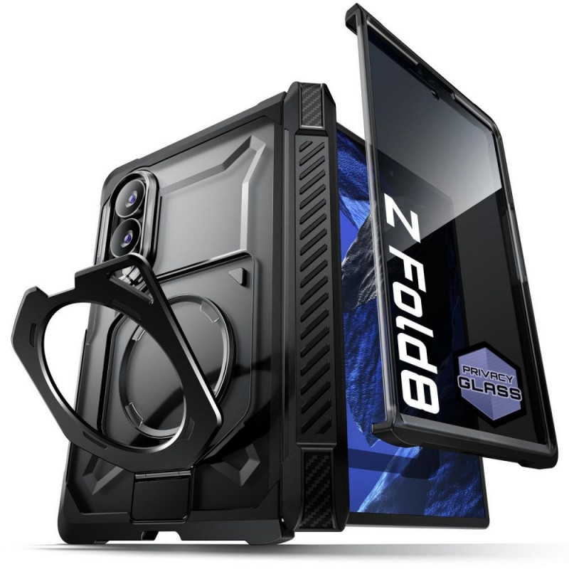 Supcase UB Grip Mag MagSafe Privacy Glass Case for Samsung Galaxy Z Fold 8, Black