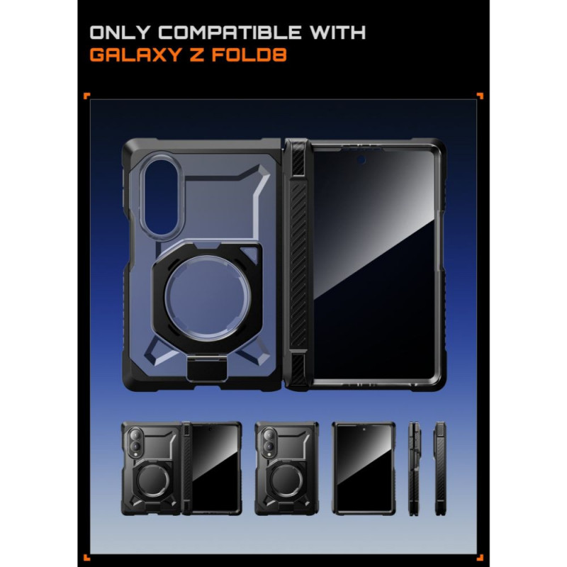 Supcase UB Grip Mag MagSafe Privacy Glass Case for Samsung Galaxy Z Fold 8, Black