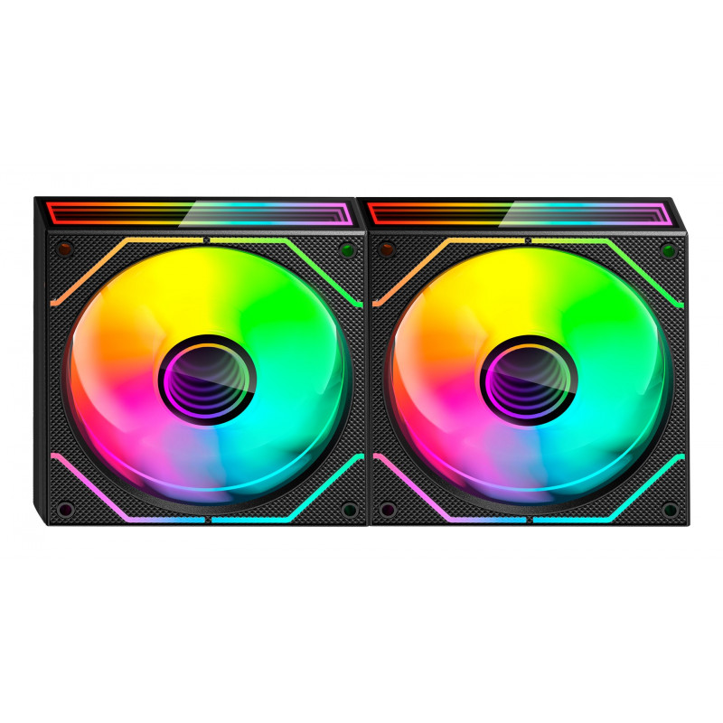Tacens Mars Gaming MF3DPROX2 12 cm Computer Case Fans, ARGB, Black, 2 pcs