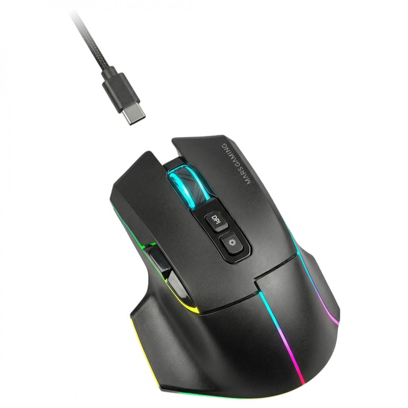 Tacens Mars Gaming MMW-VECTOR Wireless Gaming Mouse, 12000 DPI, Bluetooth 5.4, 2.4 GHz