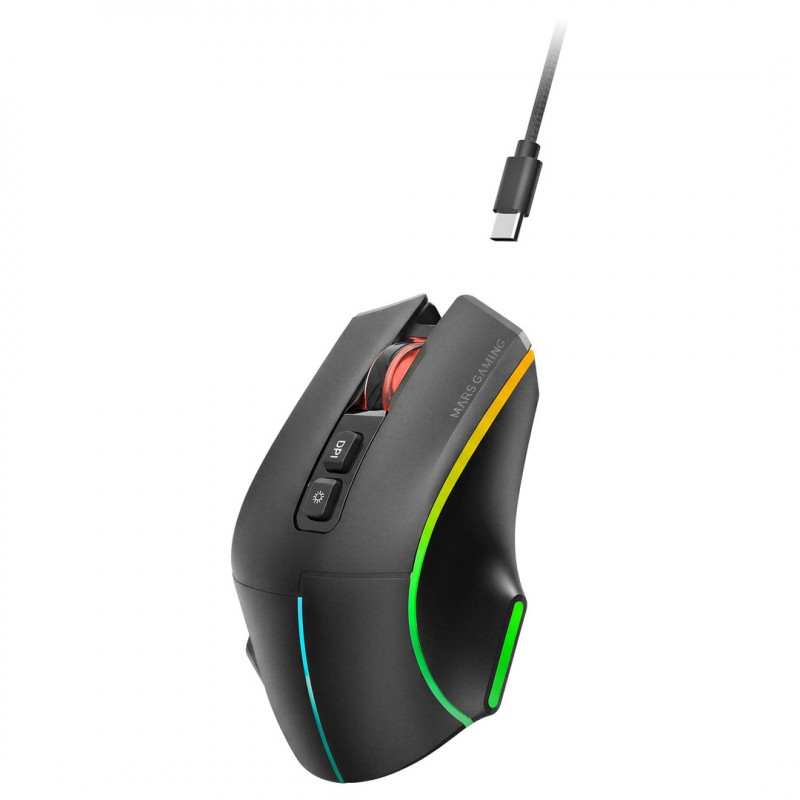 Tacens Mars Gaming MMW-VECTOR Wireless Gaming Mouse, 12000 DPI, Bluetooth 5.4, 2.4 GHz