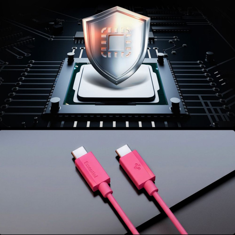 Spigen EB6010CC Essential USB-C to USB-C Cable 60W 100 cm, Pink