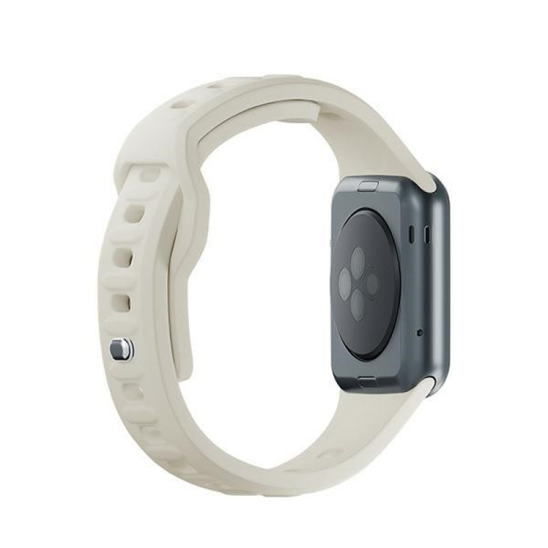 3mk Silicone Watch Strap for Apple Watch 42/44/45/49 mm, beige