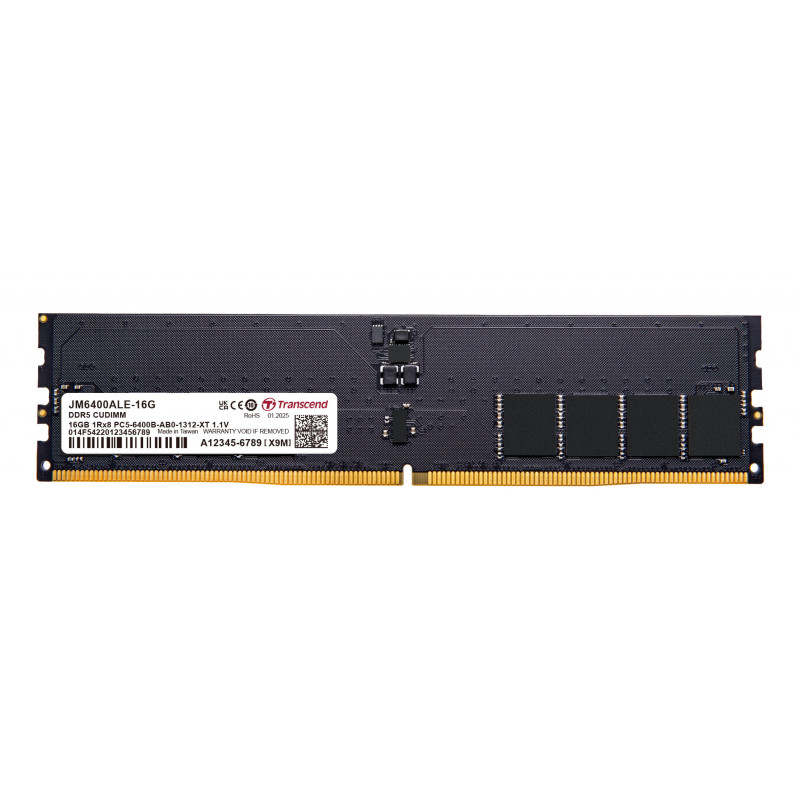 Transcend JM6400ALE-16G 16 GB DDR5 6400 CUDIMM CL52, 1.1 V