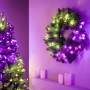 Twinkly Pre-lit Wreath 50 RGB LED, Green wire, Plug type C, 60 cm