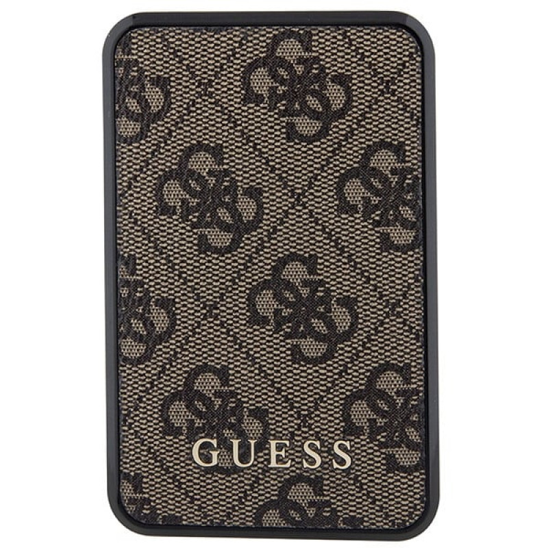 Guess GUPB10DP4GEGW Power Bank 10000 mAh, 18 W, 4G Leather Metal Logo, brown