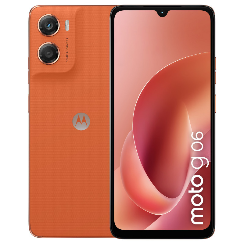 Motorola XT2535-3 Moto G06 4G Smartphone, 4 GB RAM, 64 GB, Orange (EU)