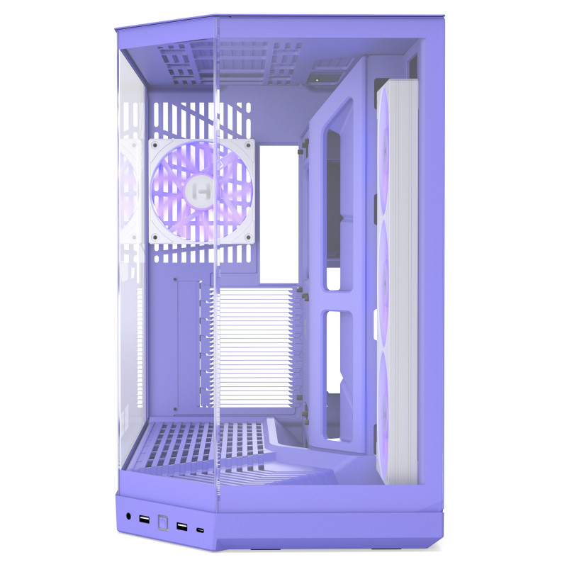 HYTE Y50 Taro Milk PC Case, Purple, Tempered Glass x 3