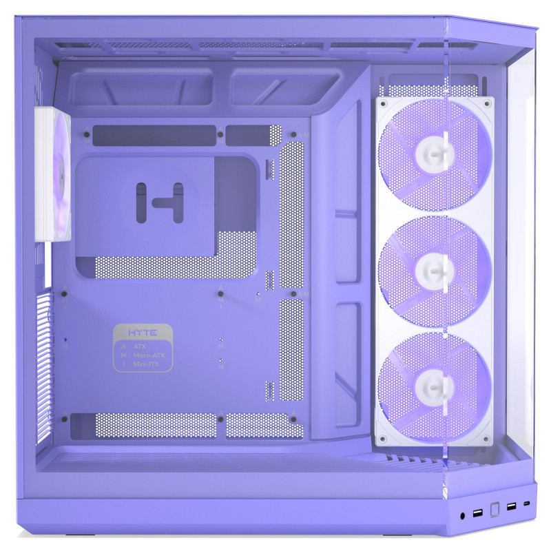 HYTE Y50 Taro Milk PC Case, Purple, Tempered Glass x 3