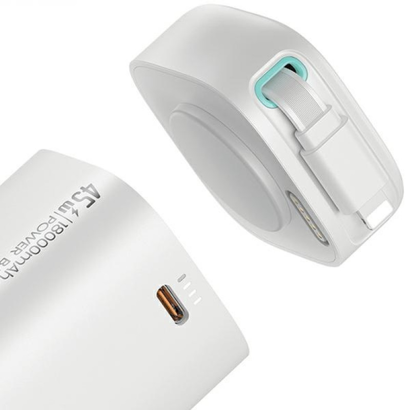 USAMS US-CD217 XMF Series Powerbank 18000 mAh, PD 45W Fast Charge, with Lightning Cable, black