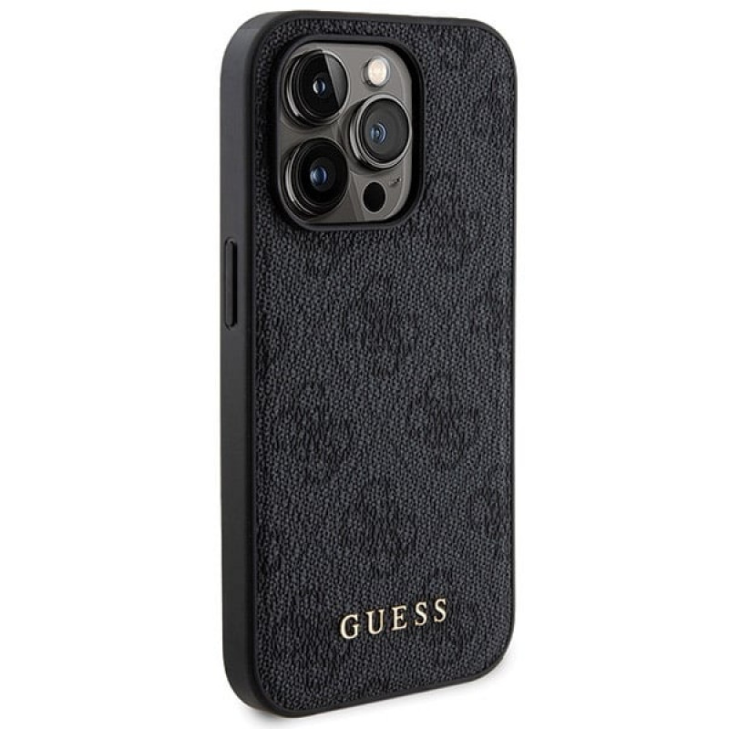 Guess GUBPM5P14L4GEMGK Apple iPhone 14 Pro Hardcase + 5000 mAh MagSafe Powerbank Bundle, 4G Metal Logo, black