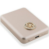 Guess GUPBM5AL4DMD 4G Strassed Metal Logo MagSafe Induction Powerbank 5000 mAh, 15W, gold