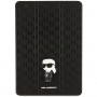 Karl Lagerfeld KLFC10SAKHPKK Saffiano Monogram Ikonik Bookcase for Apple iPad 10.2 (7th, 8th, 9th gen), black