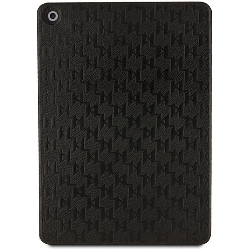 Karl Lagerfeld KLFC10SAKHPKK Saffiano Monogram Ikonik Bookcase for Apple iPad 10.2 (7th, 8th, 9th gen), black