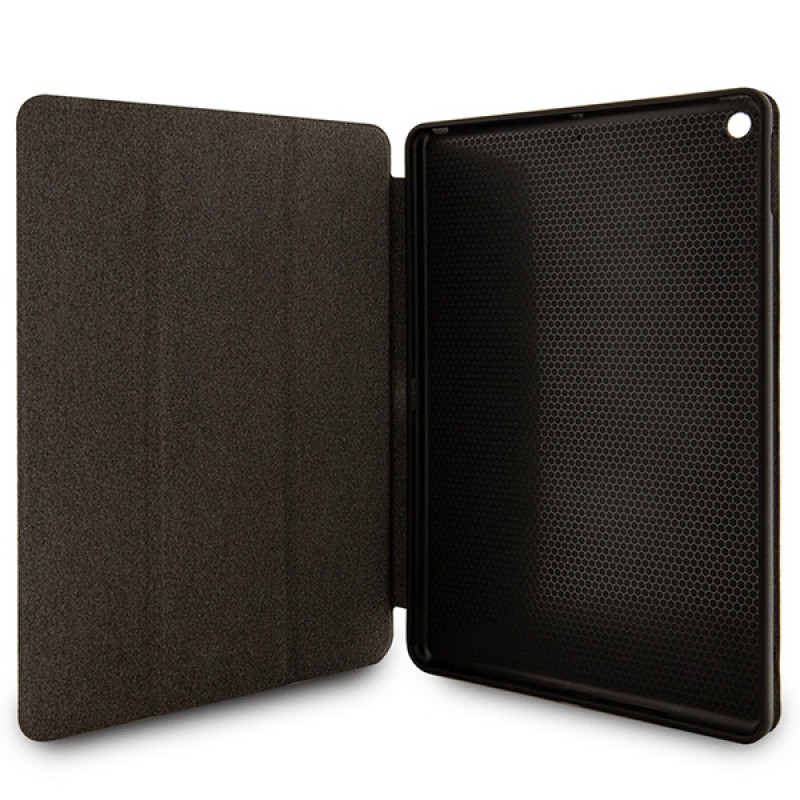 Karl Lagerfeld KLFC10SAKHPKK Saffiano Monogram Ikonik Bookcase for Apple iPad 10.2 (7th, 8th, 9th gen), black