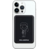 Karl Lagerfeld KLPBM5KIOTTGK Induction Power Bank 5000 mAh 15W, Outline Ikonik, MagSafe, black