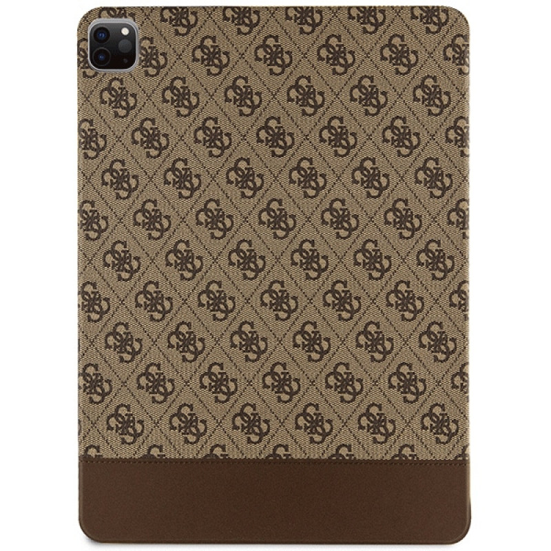 Guess GUFCP12PS4SGW Case for Apple iPad Pro 12.9 (2020/2021/2022, 4th/5th/6th gen), 4G Stripe Allover, brown