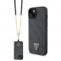 Guess GUHCP15MP4TDSCPK Apple iPhone 15 Plus / 14 Plus Hardcase, Crossbody 4G Metal Logo, Black