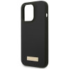 Guess GUHMP14XSBPLK Apple iPhone 14 Pro Max Hardcase, Silicone Logo Plate MagSafe, Black
